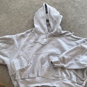 Nike Gray Cropped Hoodie